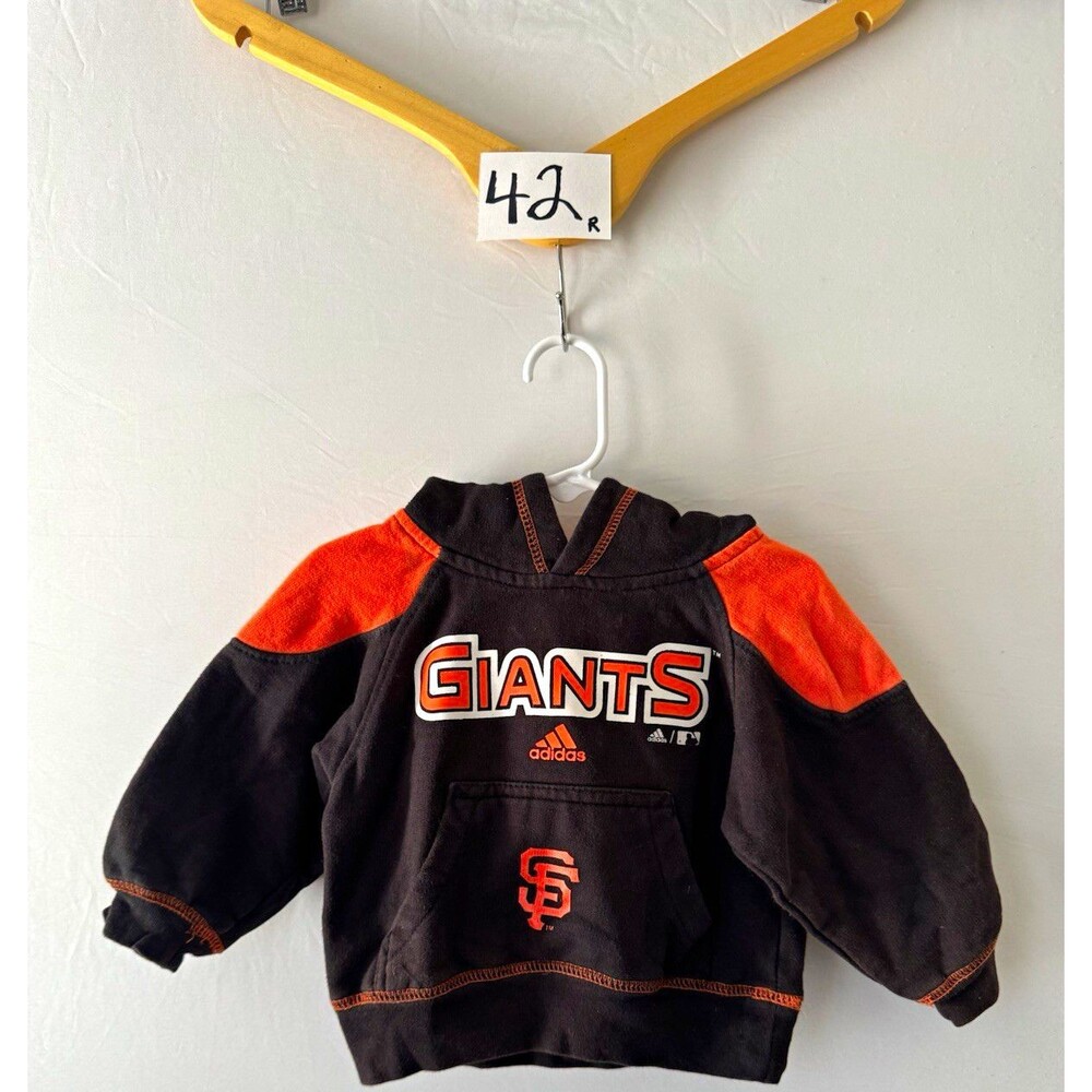 adidas San Francisco Giants Hoodie Toddler 2T Black Orange MLB